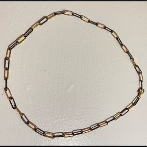 Multi metal chain necklace